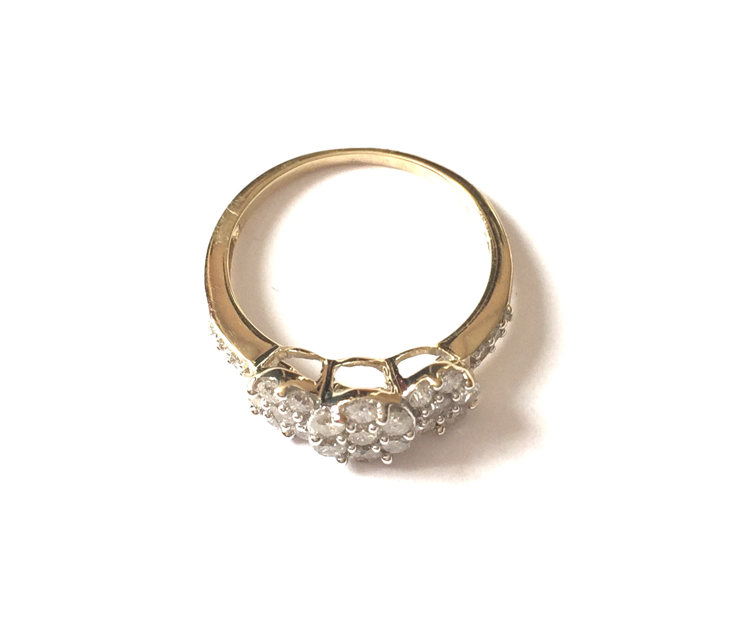 1/2 Carat Diamond Cluster Gold Ring