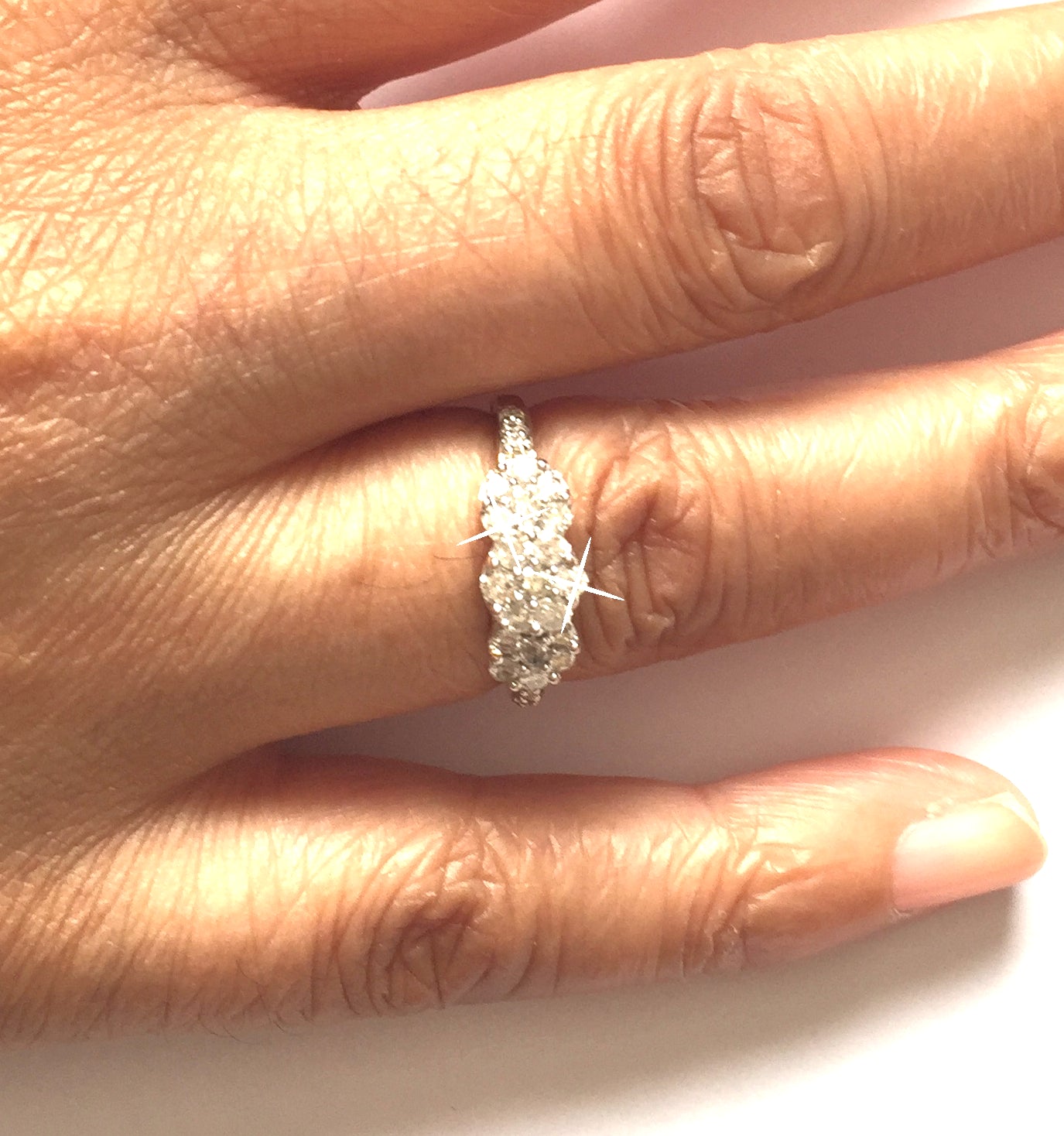 1 2 Carat Diamond Cluster Gold Ring SommerSparkle