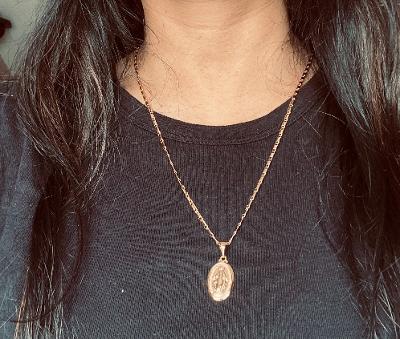 Gold Miraculous Medal Necklace