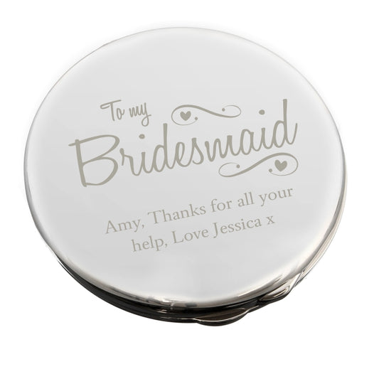 Personalised Bridesmaid Compact Mirror from SommerSparkle