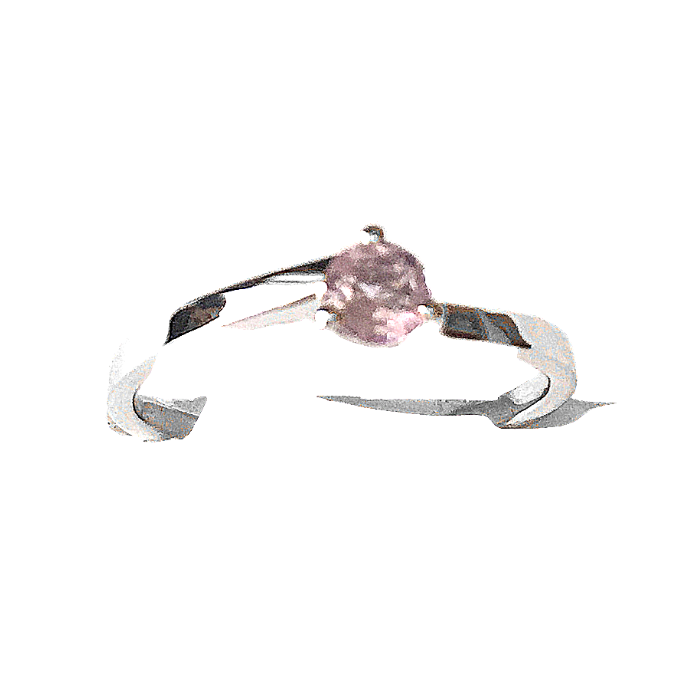 Amethyst Rose de France Silver Ring