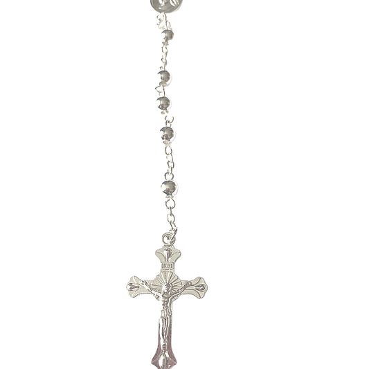 Silver Rosary Beads Crucifix by SommerSparkle