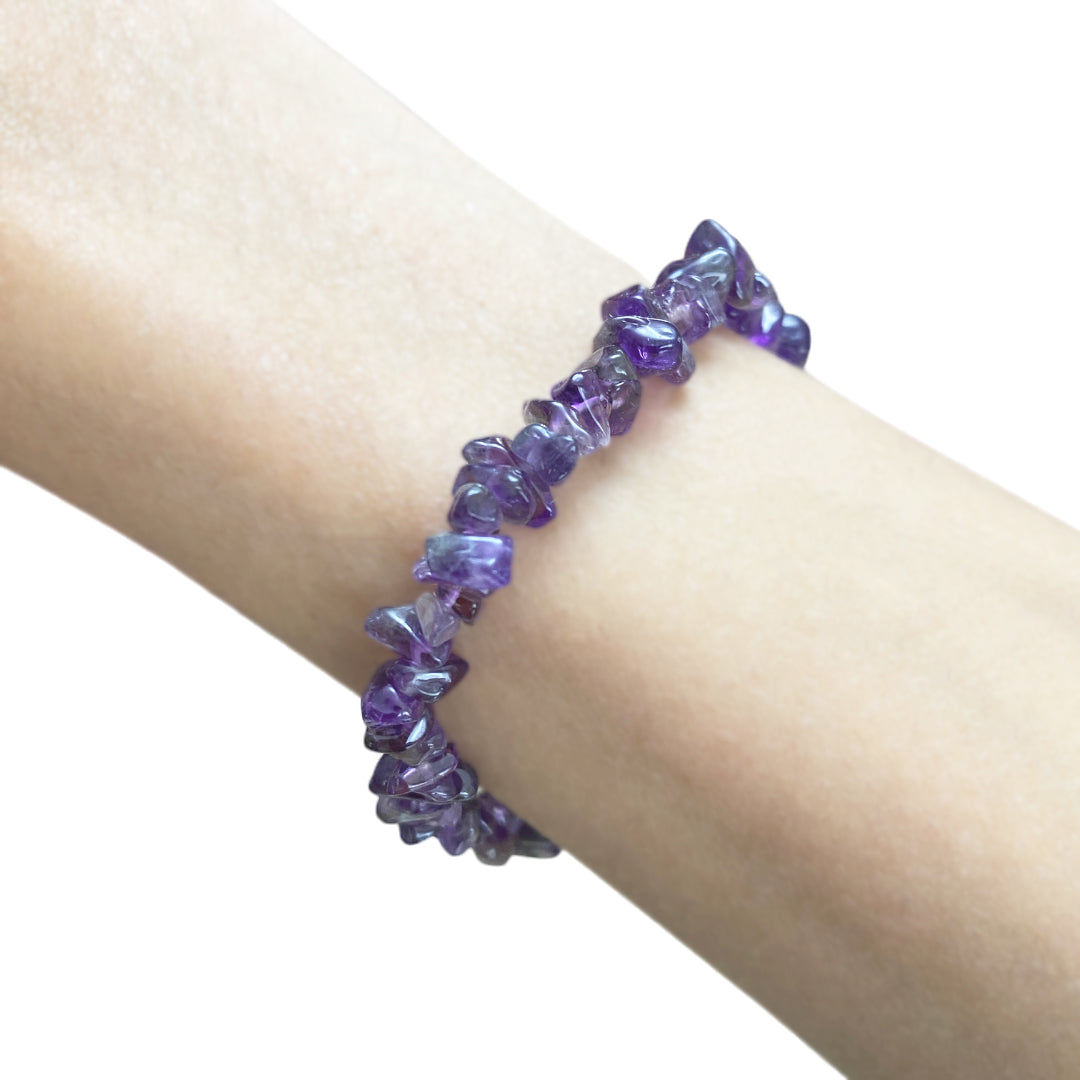 Anna-Marie Amethyst Gemstone Bracelet model by SOMMERSPARKLE