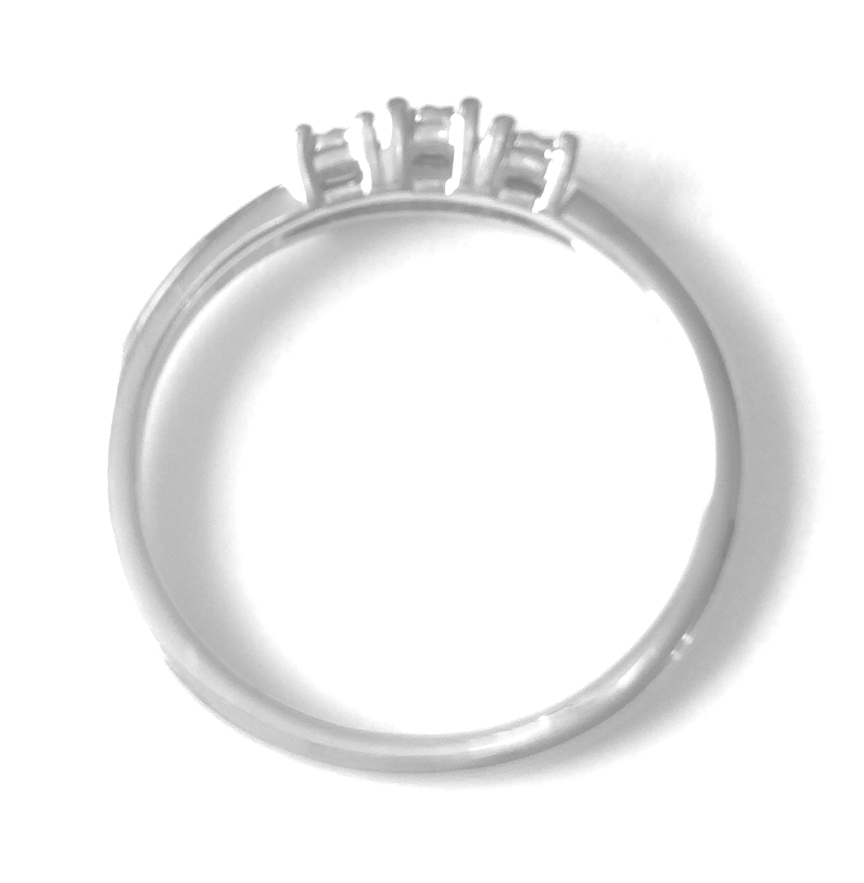 Diamond Halo Trilogy Silver Ring