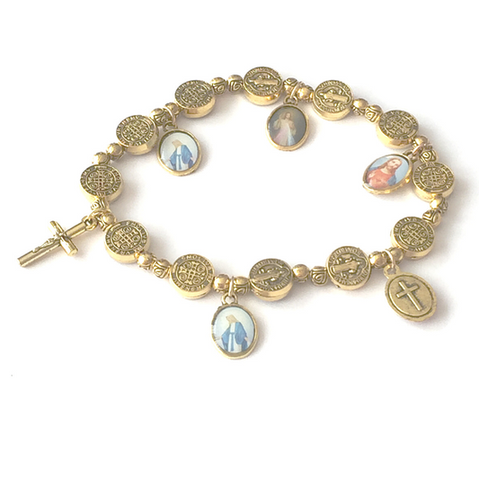 Gold Religious Bracelet by SommerSparkle