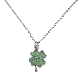 ‘Good Luck’ Four Leaf Clover Necklace by SOMMERSPARKLE