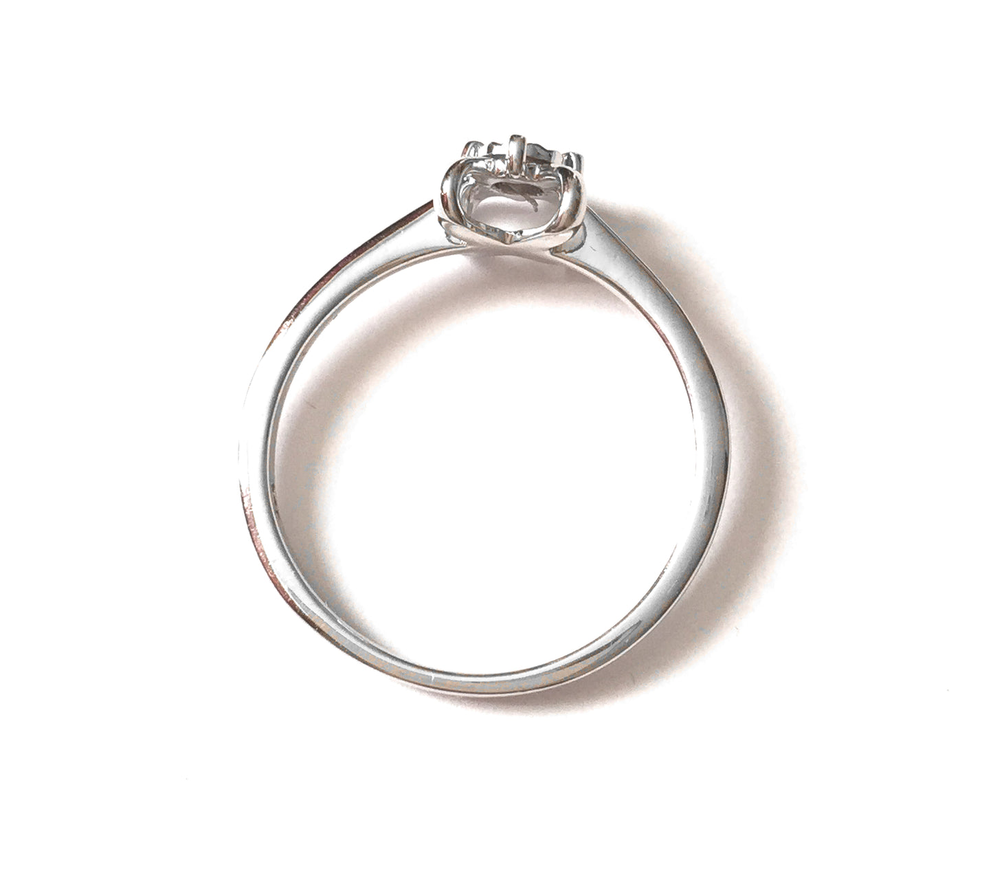 Diamond Halo Sterling Silver Ring
