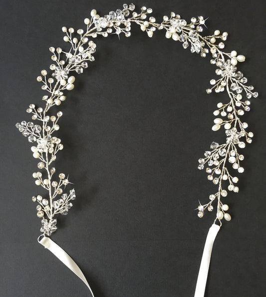 'Josephina' Hair Vine, Elegant and graceful, this beautiful elaborate head piece is a celebration in itself and is one to be remembered 