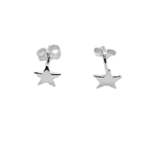 Little Star Sterling Silver Stud Earrings front by SOMMERSPARKLE