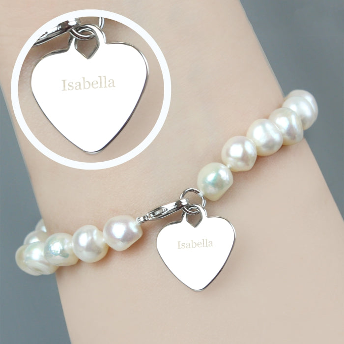 Personalised Freshwater Pearl Name Bracelet