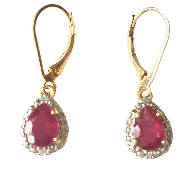 Royal Ruby and Diamond Earrings by SommerSparkle