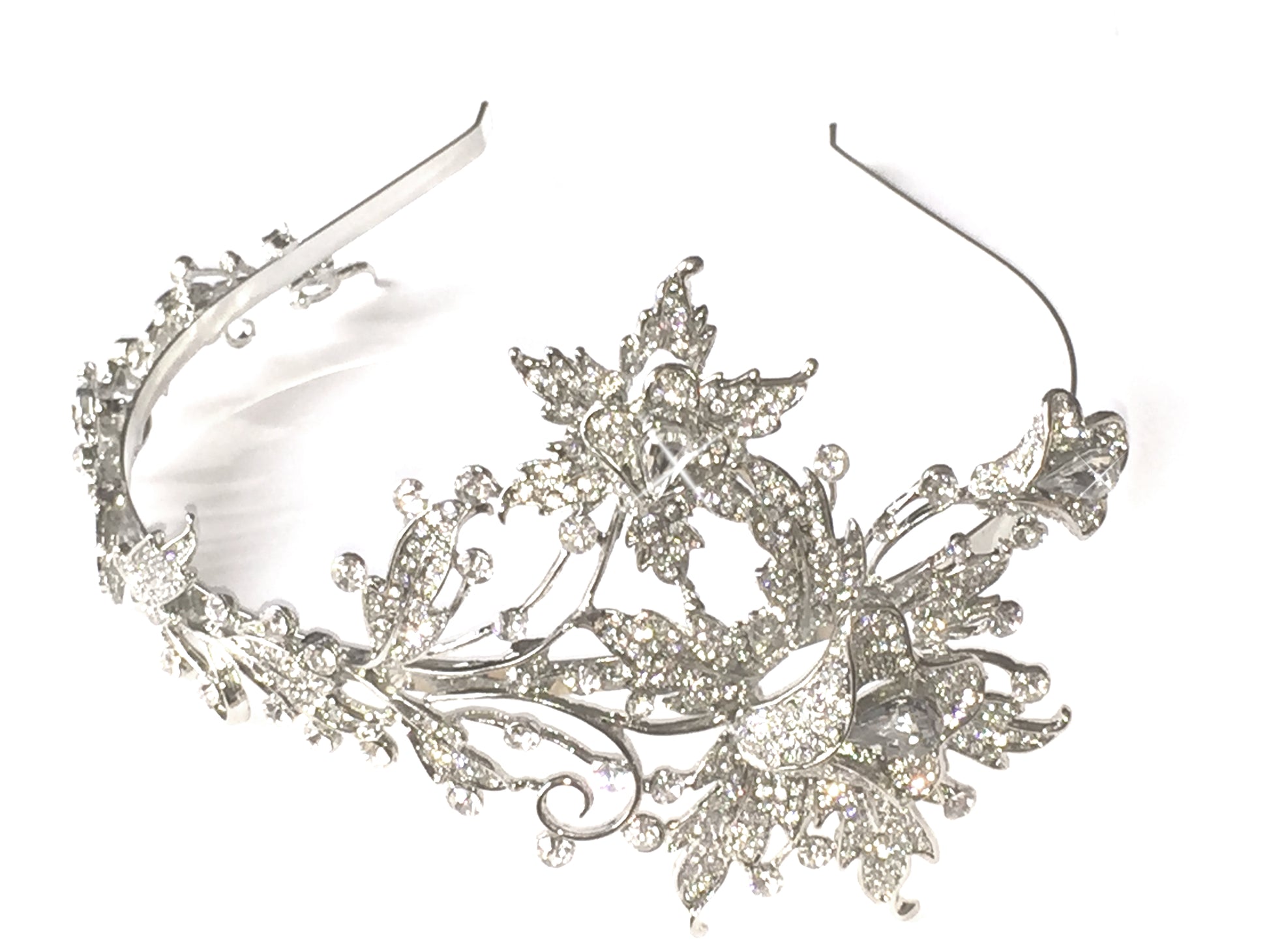 'Royal Flower' Tiara, This elegant, graceful and beautiful tiara headband is created with premium Austrian crystals