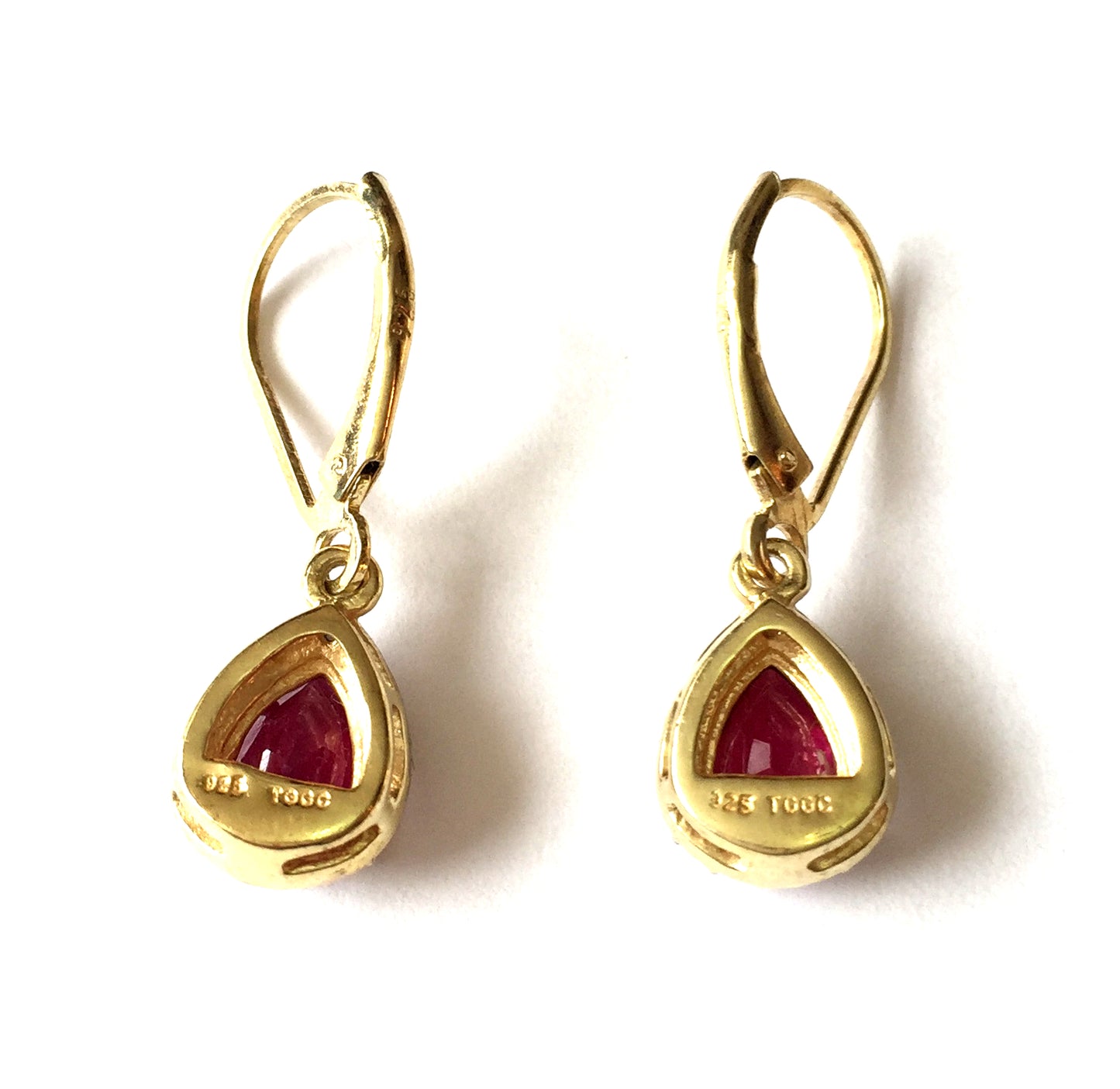 Royal Ruby & Diamond Drop Earrings