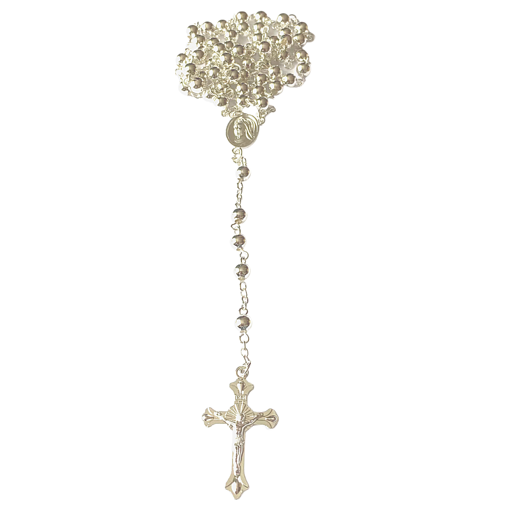 Silver Rosary Beads by SommerSparkle
