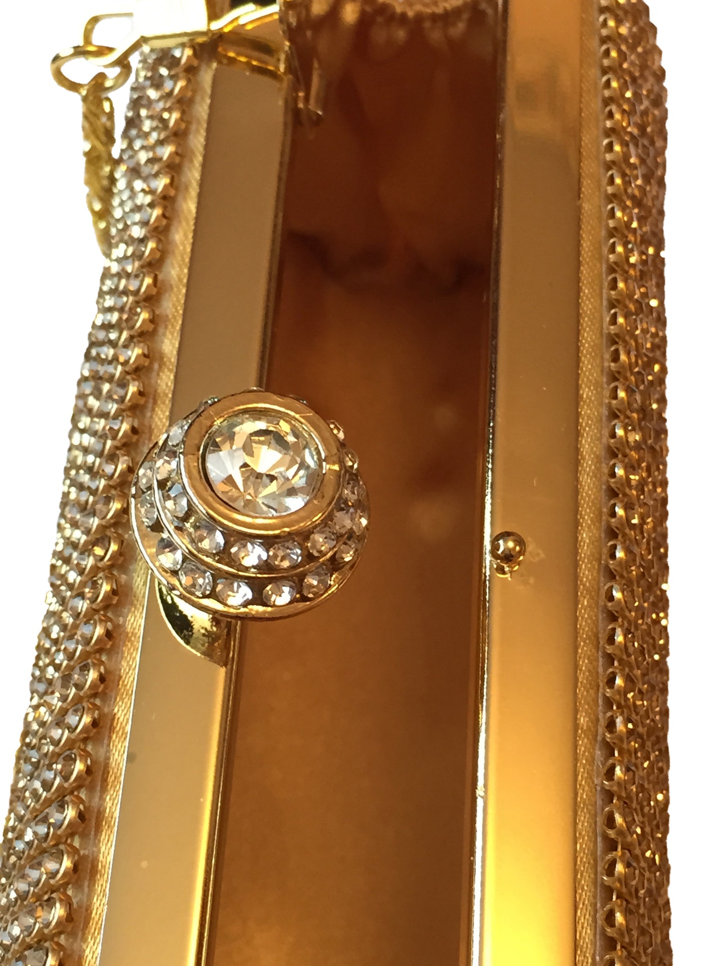 Gold Crystal Clutch Bag